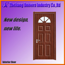 Wood Entry Door with Frosted Glass